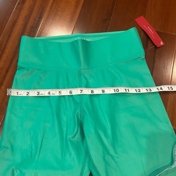 New NWT CARBON38 Green Leggings Takara Shine Acgtivewear Athletic Pants Sz Small - Picture 8 of 8